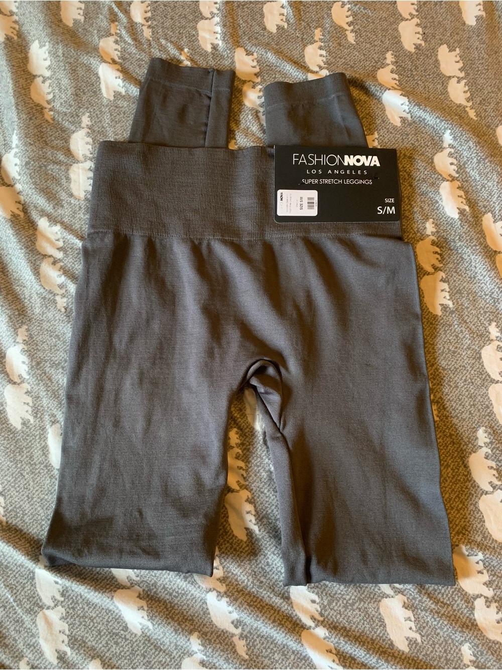 Fashion Nova Womens Charcoal Gray Super Stretch Leggings